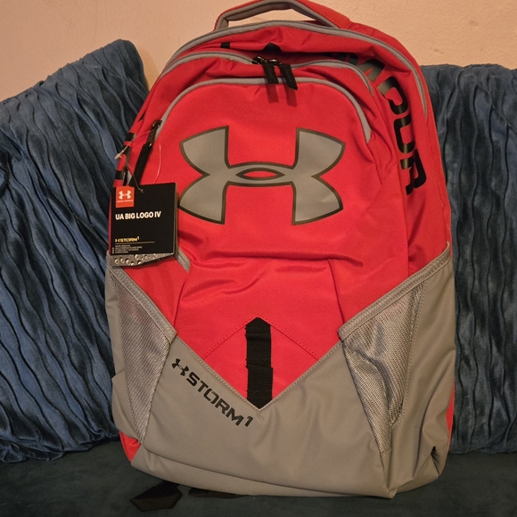 Under Armour Other - Under Armour Bold Red and Gray Backpack